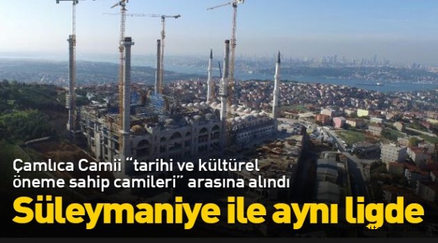 Çamlıca Camii, Süleymaniye ile aynı ligde