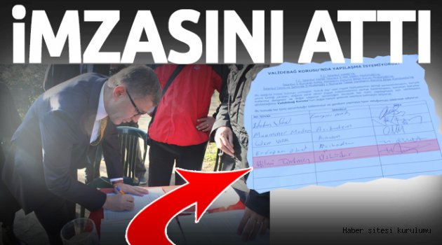 Validebağ'da yapılaşmaya karşı imza attı